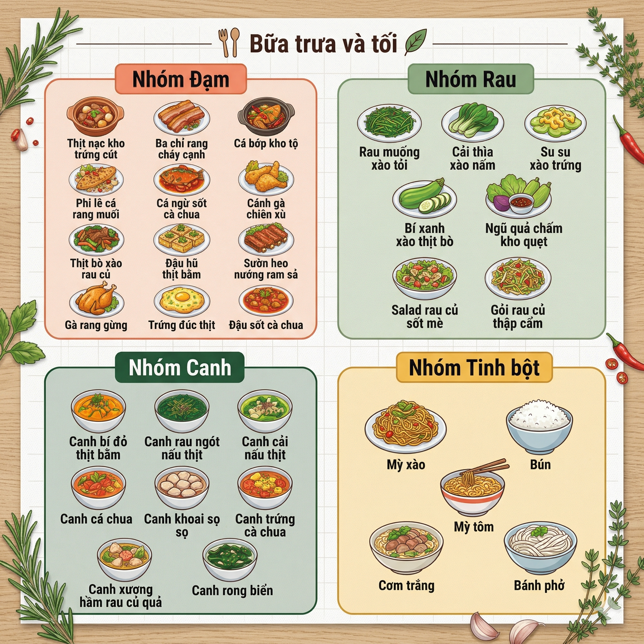 Bữa trưa & bữa tối